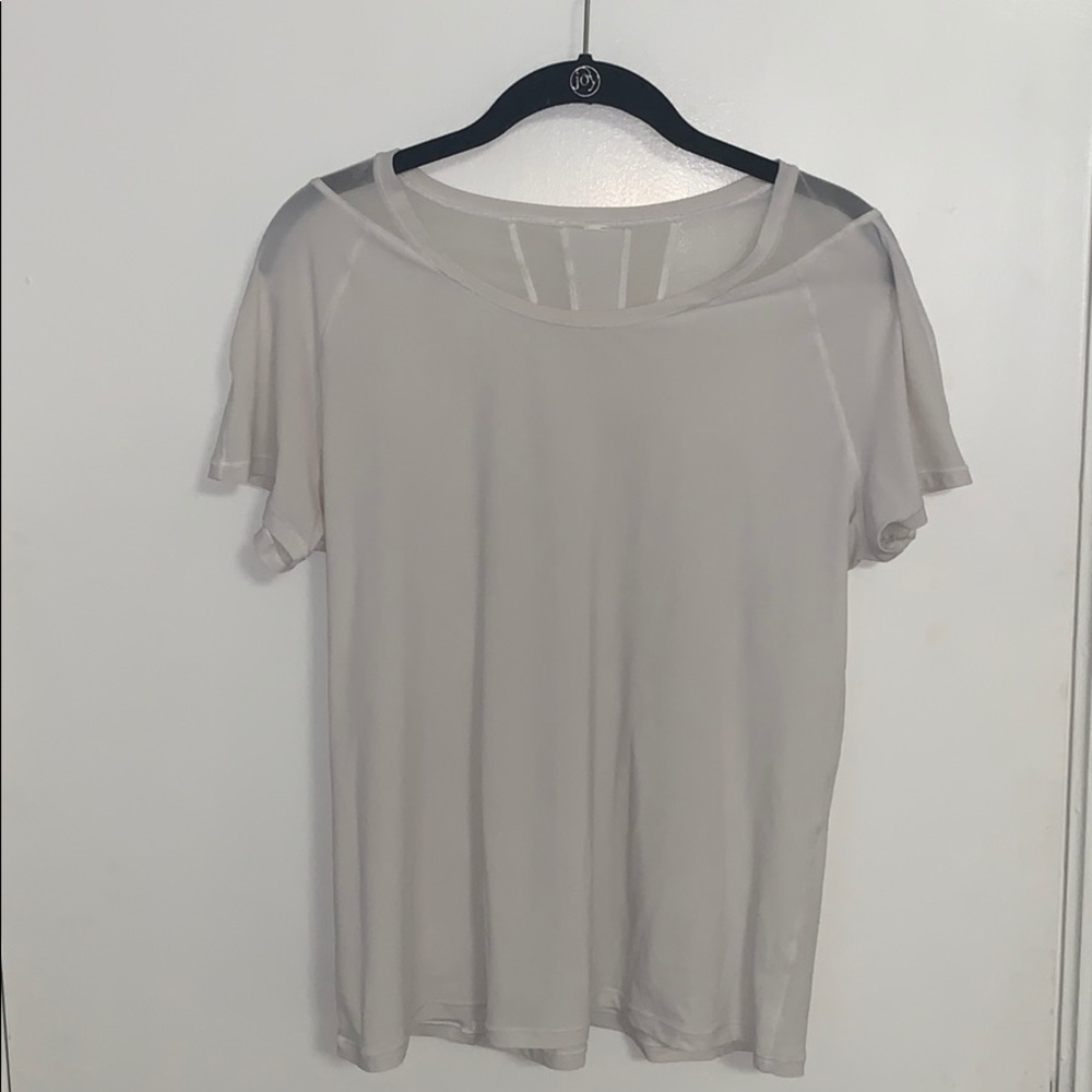 lulu white exercise top